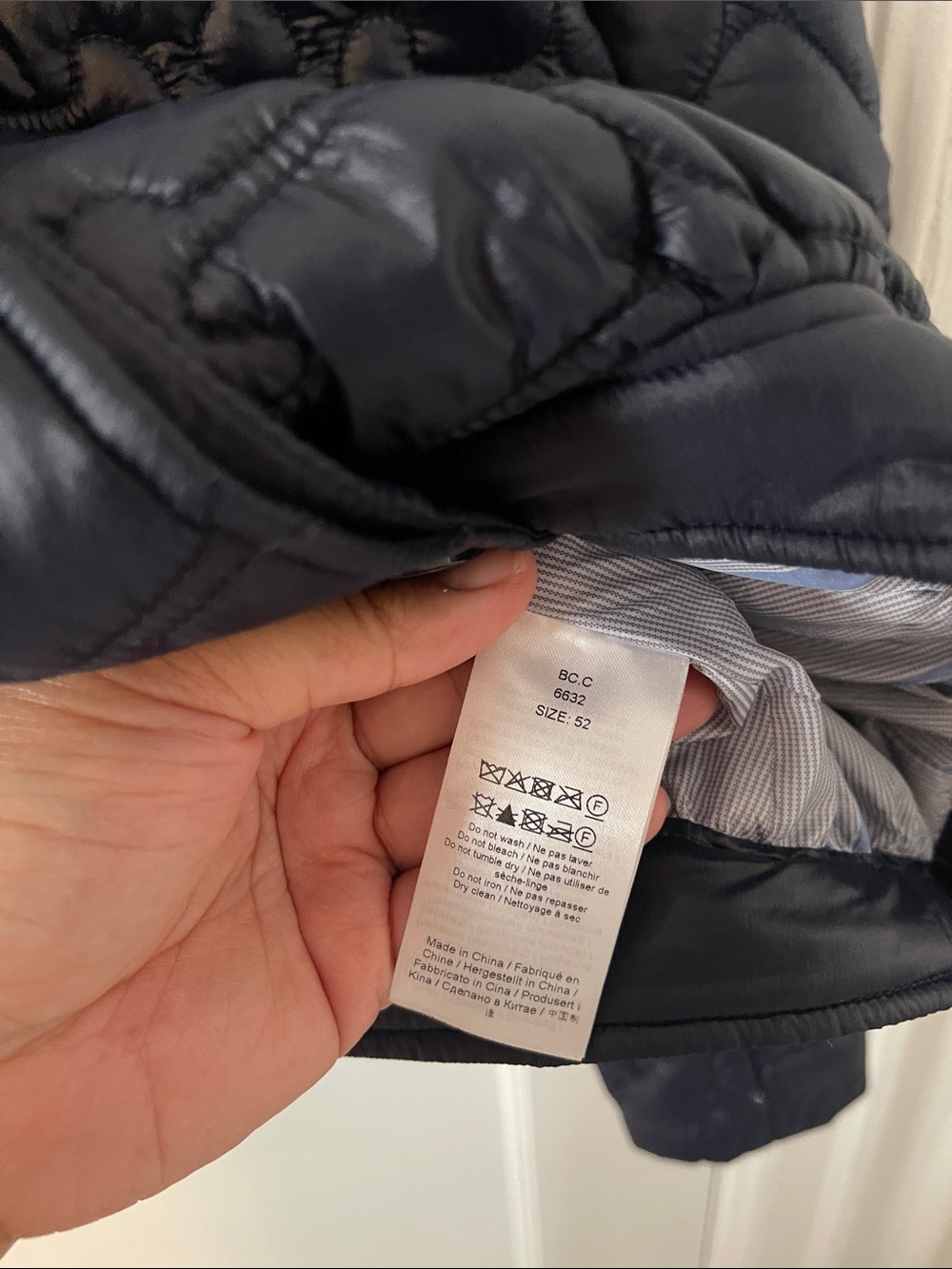 Ganni Quilted Cropped Puffer Jacket - Navy - Picture 13 of 16